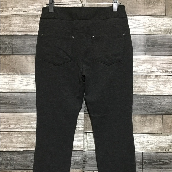 NYDJ Knit Stretch Pants Women’s 6P Gray (Inseam 26.5) Ponte Knit Rayon Blend - Picture 7 of 9